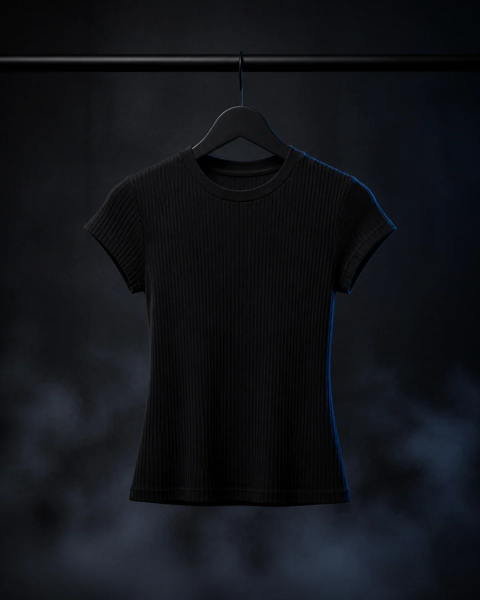 Mist Rib Tee front editorial